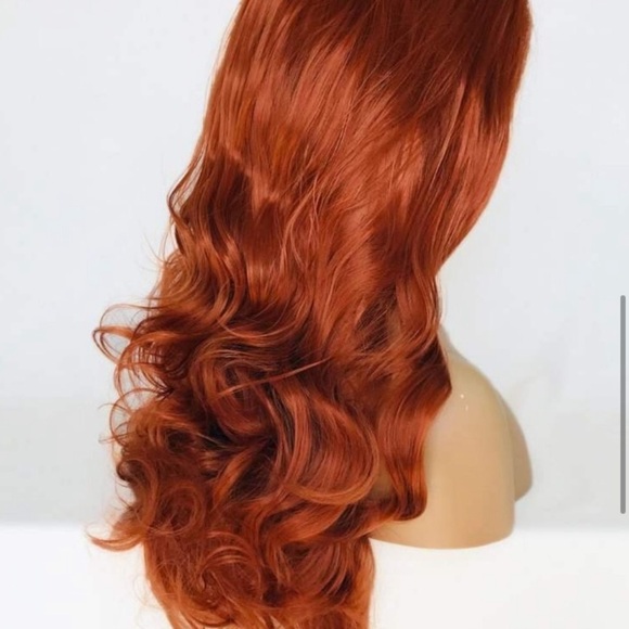 ? 22” COPPER RED BODY WAVY LACE FRONT WIG *NEW*